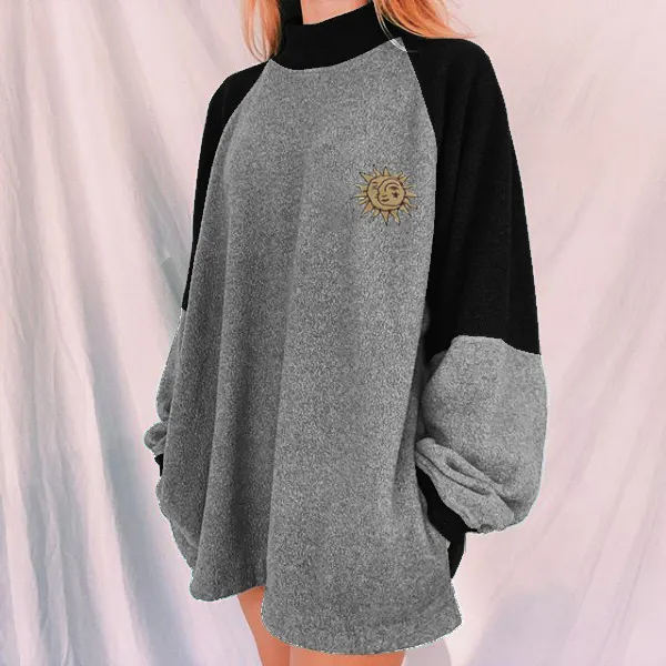 Retro Hit Color All-Match Sweatshirt