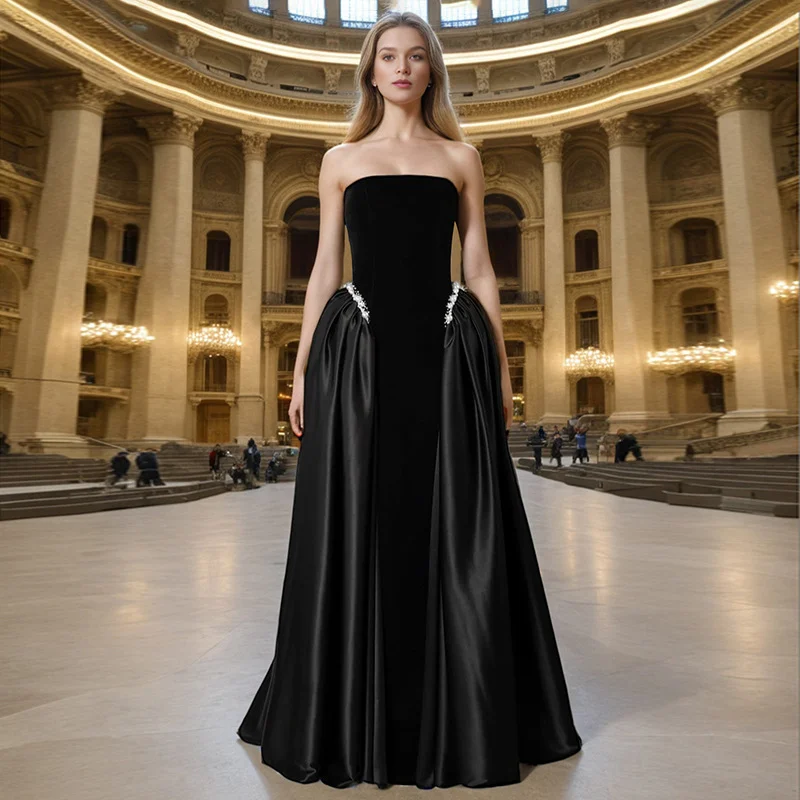 Uaang Temperament Famous Style Dress Dress 2025 New Folding Diamond Design Tradiate Long Dress Dress Women's Summer