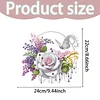 2D Flat DIY Hanging Diamond Art Kits DIY Home Decor Hanging Charm (Rose Wreath)