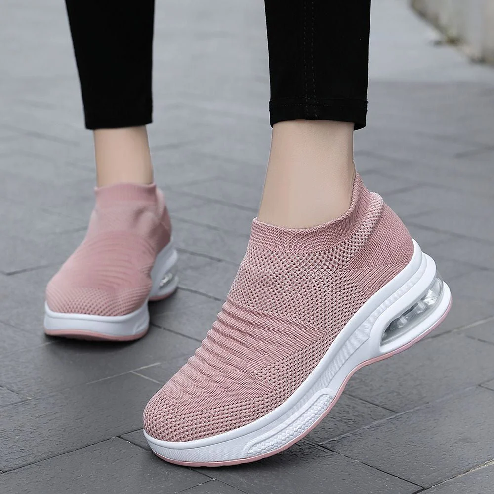 Women Weave Mesh Air Cushion Sneakers Arch Support Lightweight Comfortable Shoes