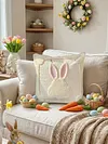 Easter Bunny Accent Pillowcase Cushion Cover for Sofa Bed Living Room Home Decor