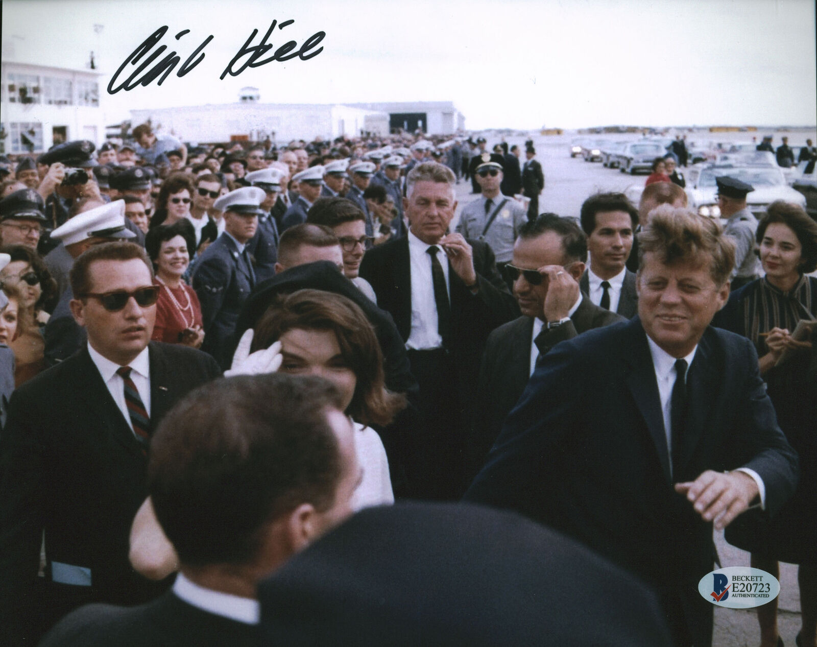 Clint Hill JFK Assassination Secret Service Agent Signed 8x10 Photo Poster painting BAS #E20723