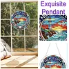 Diamond Painting Single-Sided Acrylic Beach Life Pendant for Home Wall Door and Window Decoration