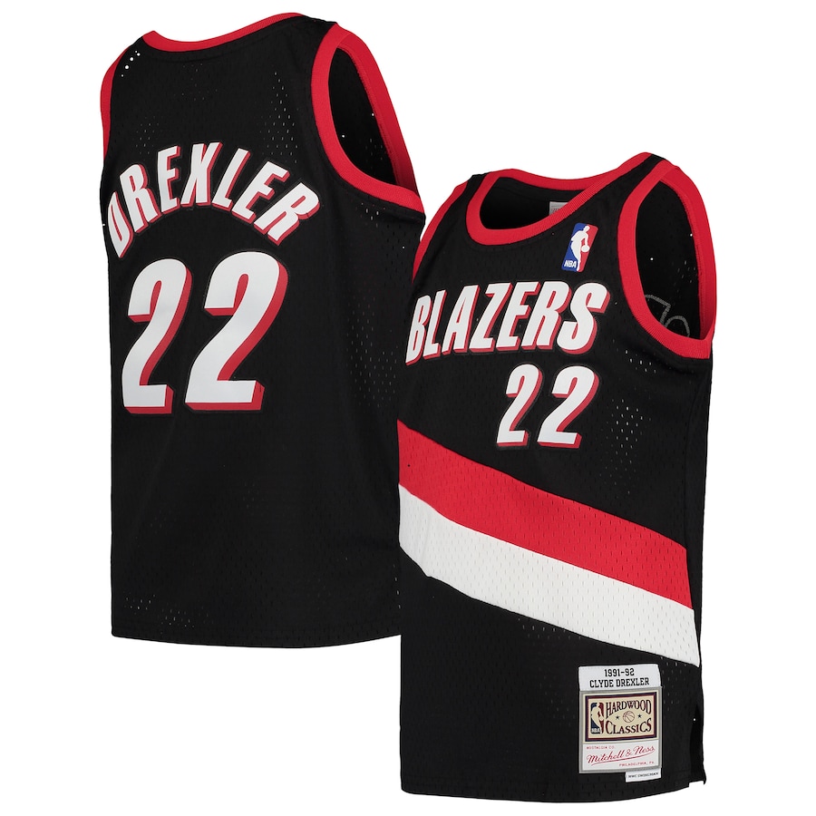 Portland Trail Blazers Clyde Drexler Mitchell & Ness Black 1991/92 Hardwood Classics Swingman Jersey mysite