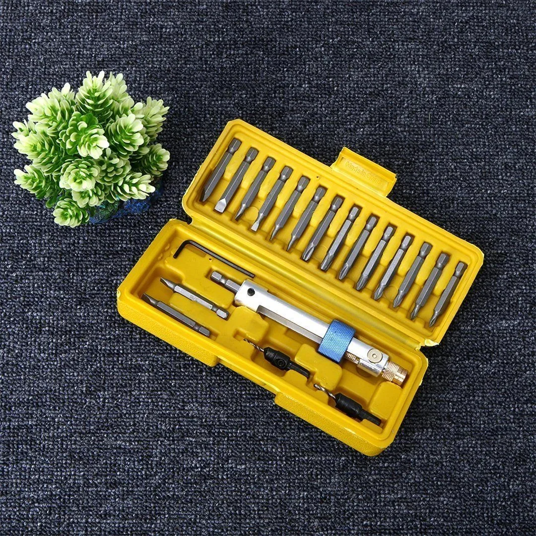 Domom 20 Pcs Drill Driver Screwdriver Set -High Speed Alloyed Steel - vzzhome