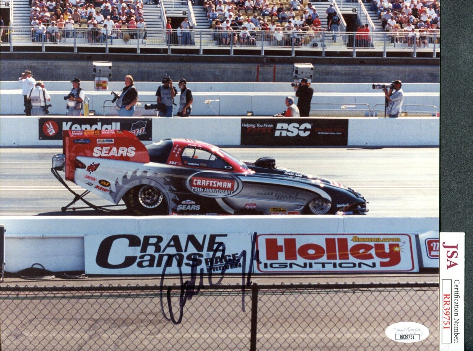 JSA Dale Creasy Autographed Signed 8x10 Photo Poster painting Funny Car Drag Racing TRB 752