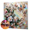 Framed Diamond Painting - Special Shaped - Butterfly Flower (25x25cm)