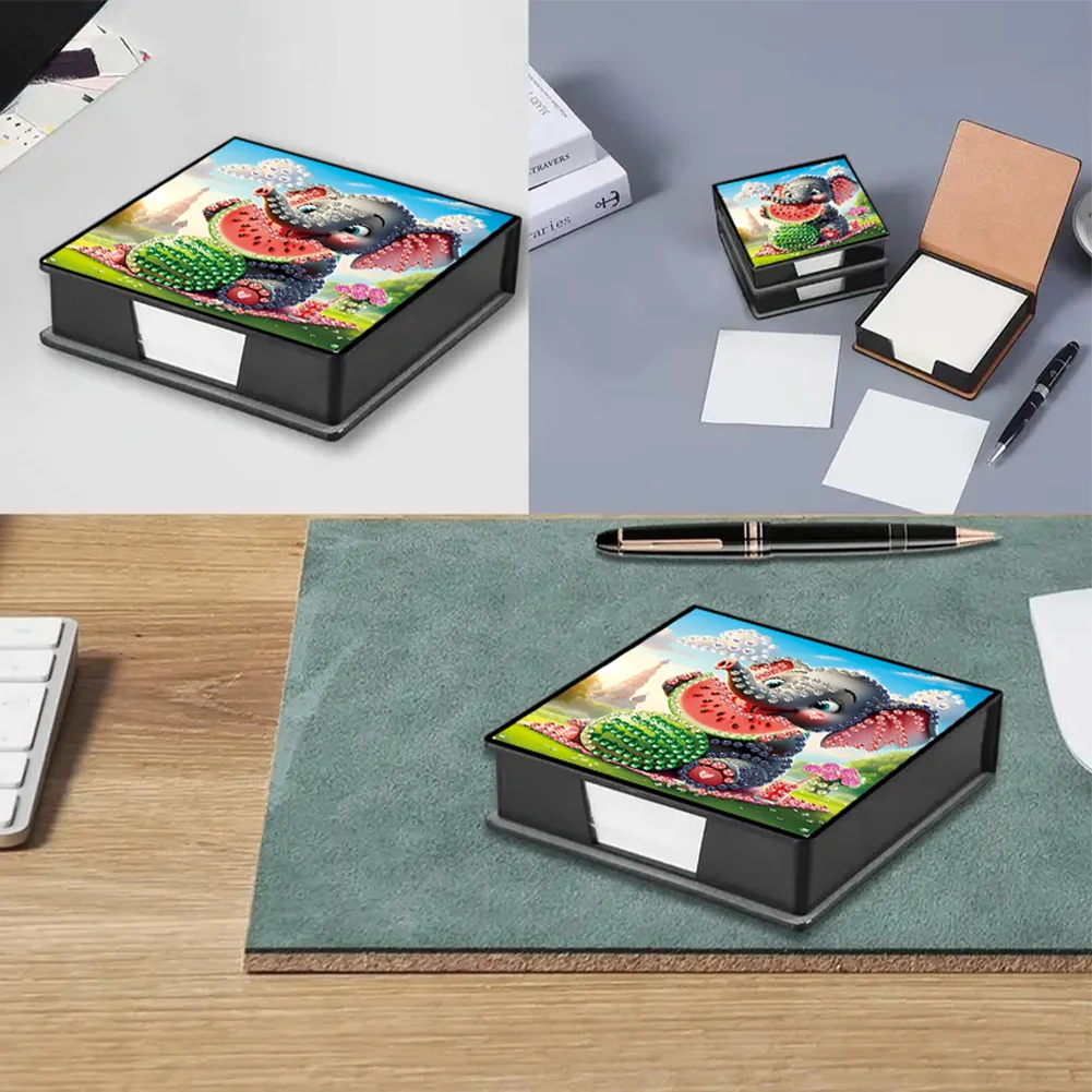 PU 5D Diamond Painting Kit Note Box DIY Diamond Art Notepad Box (R)