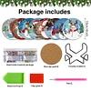 8pcs/set DIY Diamond Painting Art Coaster Kit with Holder (Christmas Snowman)