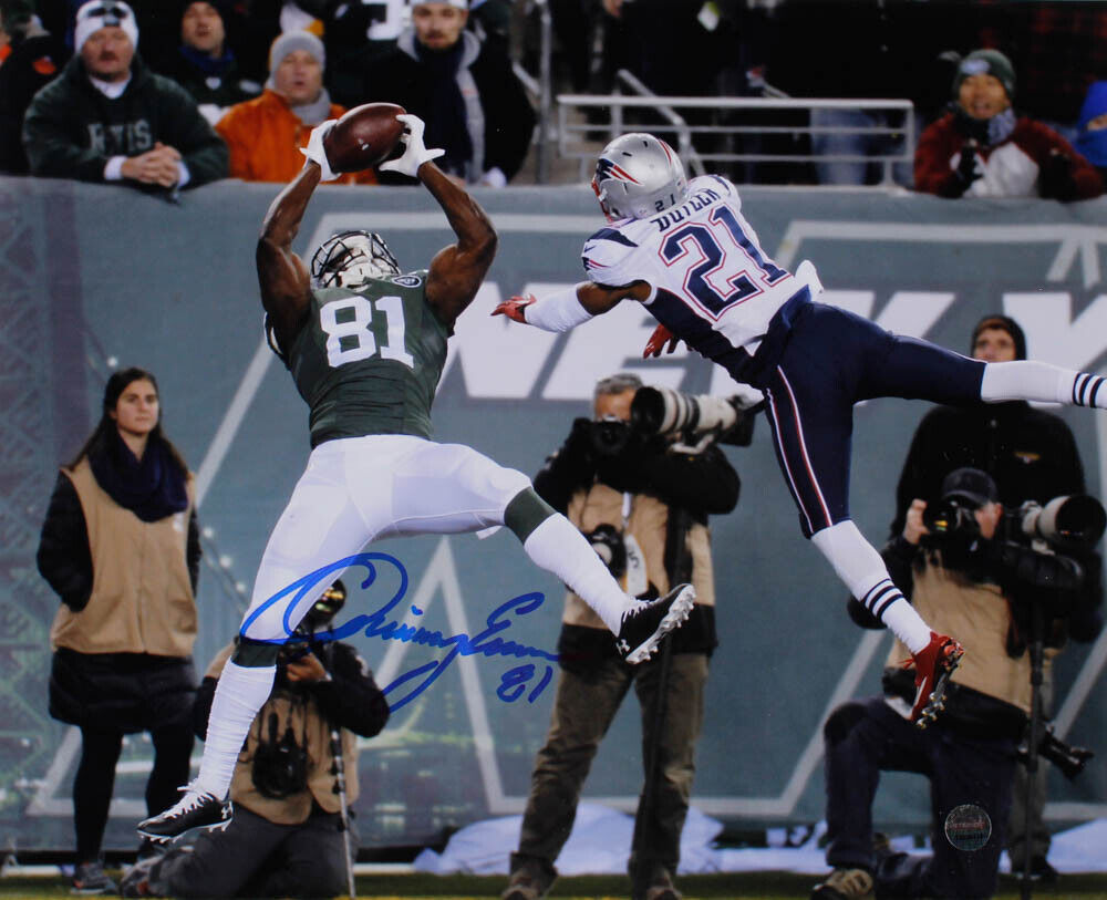 ~Quincy Enunwa~ Autographed New York Jets Signed Football 8x10 Photo Poster painting Steiner COA