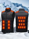25 Heating Zones Smart Electric Heated Vest USB Stand Collar Thermal Clothes