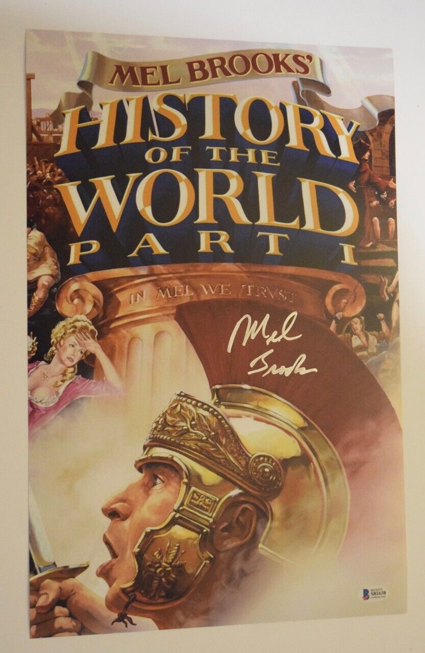 Mel Brooks Signed The History of the World Part 1 11x17 Poster Beckett BAS COA