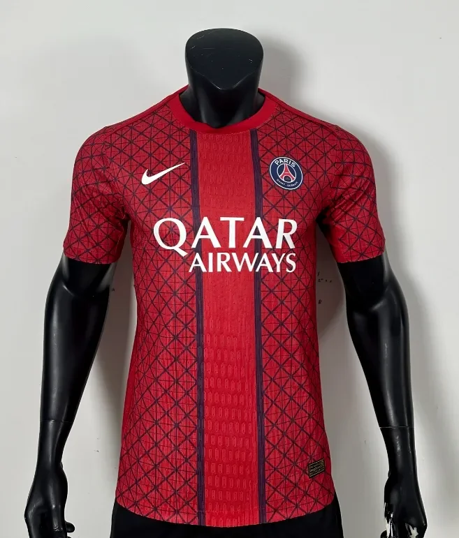 Player Version 2025-2026 PSG Red Soccer Training Jersey