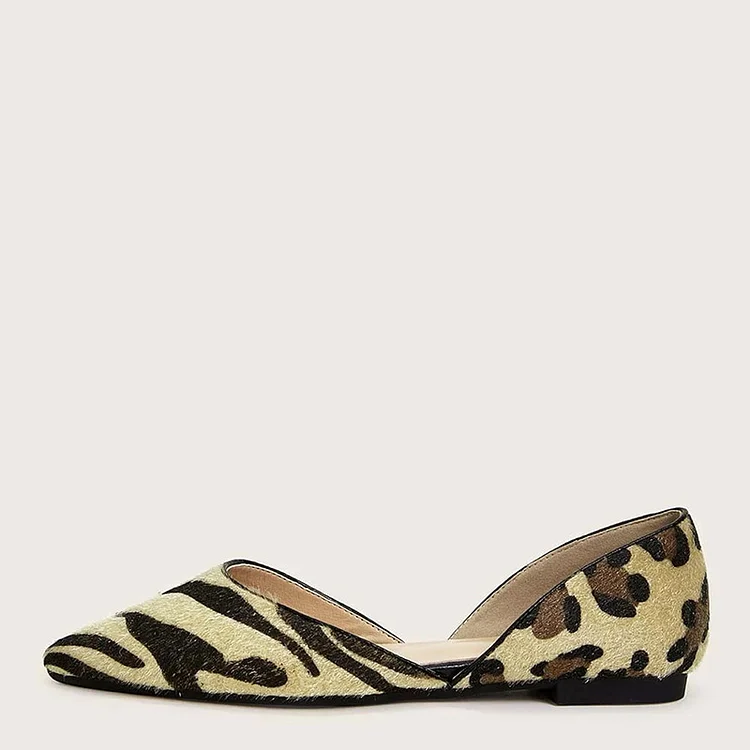 Leopard and Zebra Print Comfortable Flats |FSJ Shoes