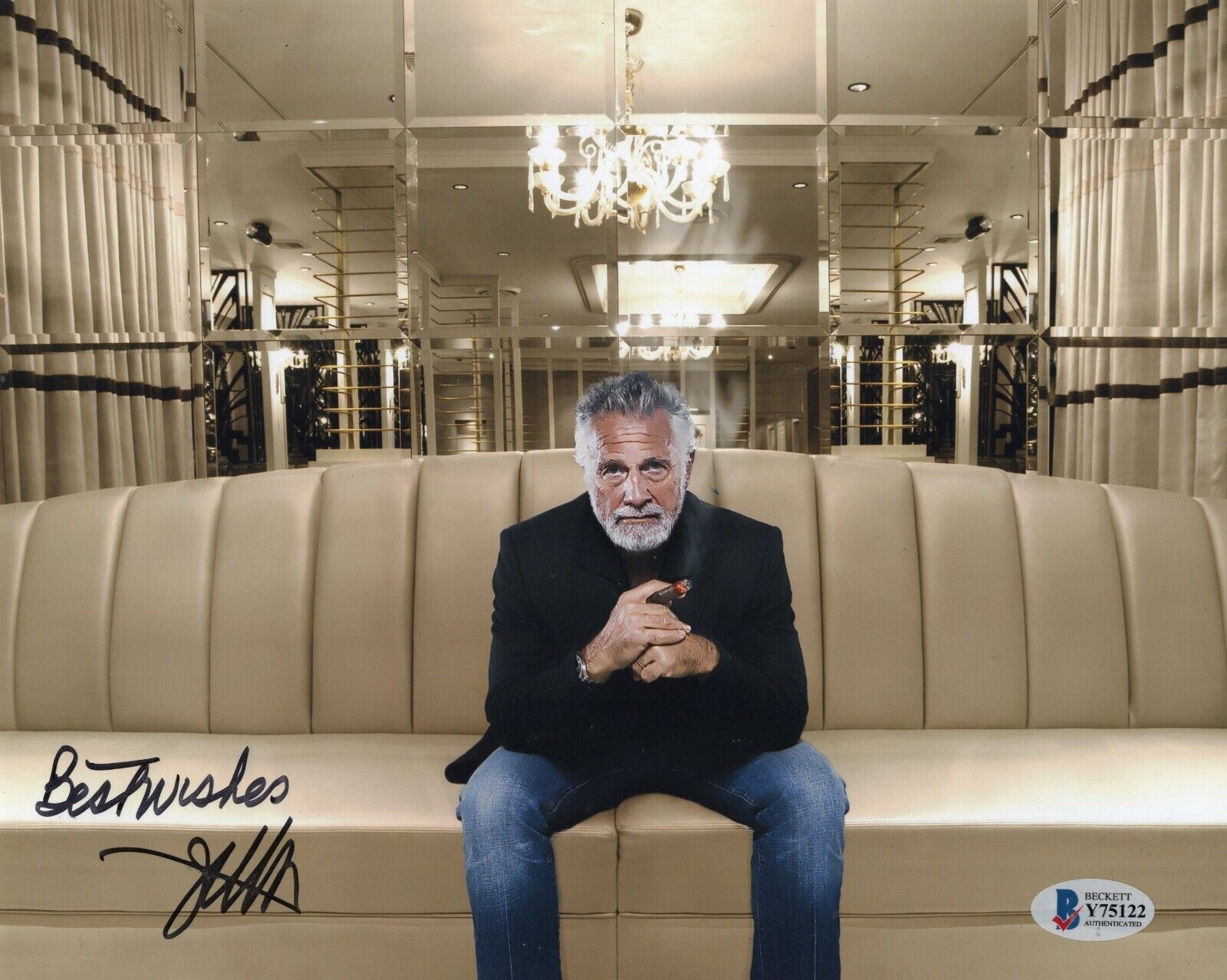 Jonathan Goldsmith Signed 8x10 Photo Poster painting w/Beckett COA Y75122 Most Interesting Man