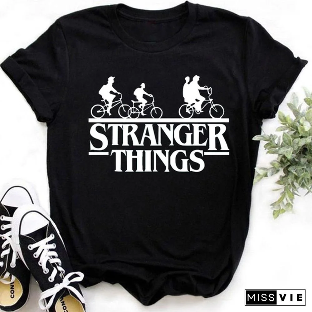 Hot Stranger Things Print T-Shirt Summer Casual Short Sleeve T Shirt Women Men Stranger Things Shirts