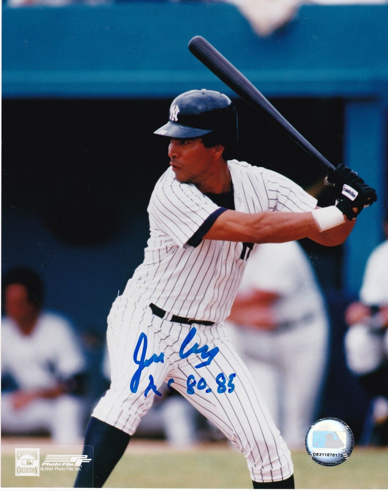 JOSE CRUZ NEW YORK YANKEES ALL-STAR 80,85 ACTION SIGNED 8x10