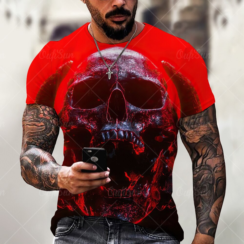 

Horror Skull - 3D Printed Men T Shirt, Xxl, 501 Original