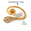 Stylish Bling Rhinestone Zircon 18K Golden Ring