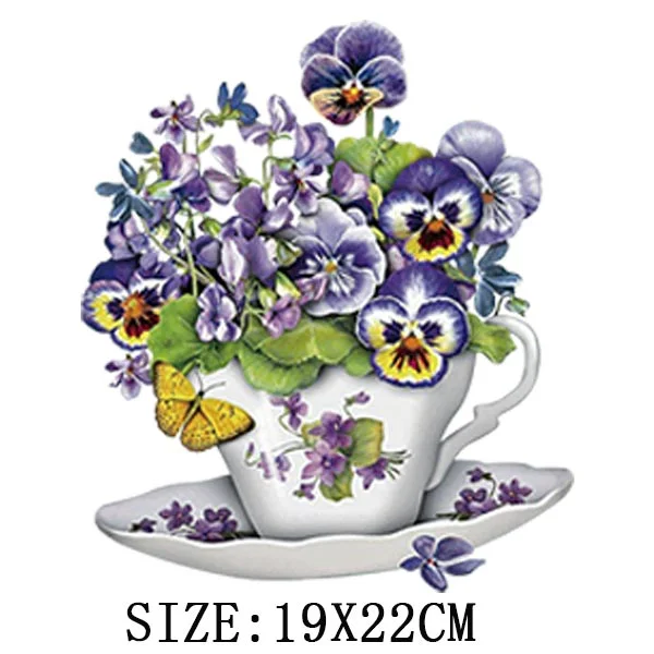 Beautiful Flowers Thermal Sticker On T-shirt DIY Washable Iron On Transfer For Clothing Funny Design Patches On Clothes Applique