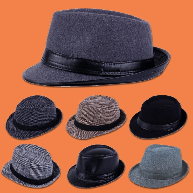 Autumn And Winter Available For Men And Women British Vintage Hat Fashion Gentleman Hat Jazz Hat Trendy Wool Small Top Hat