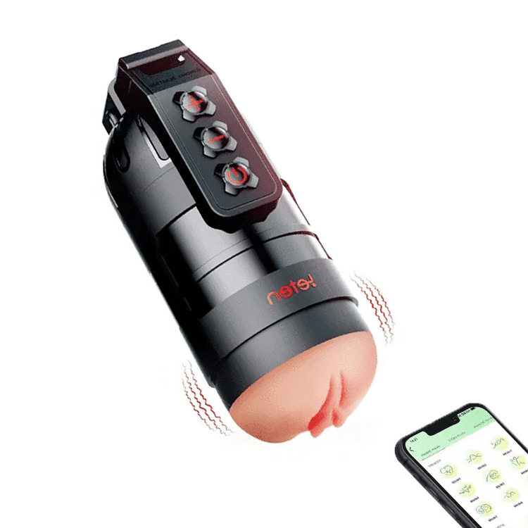 Tristan - Strong Sucking Durable APP Remote Control 2 in 1 Pussy Pockets 10 Vibration Male Masturbation Cup 