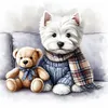 Dog And Bear-11CT/14CT Stamped Cross Stitch 40*40cm/15.75*15.75in tapestrymarket