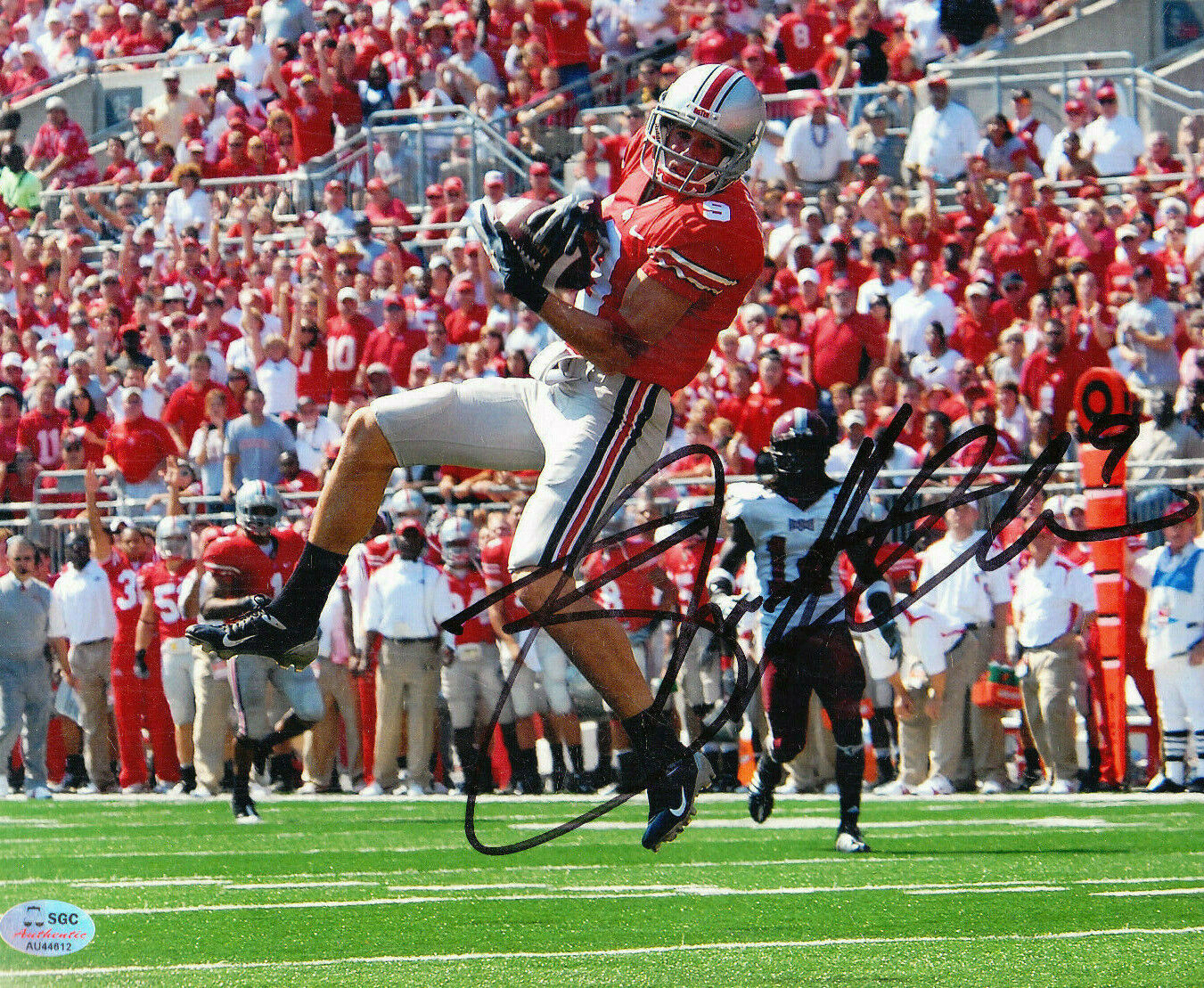 BRIAN HARTLINE AUTOGRAPH SIGNED 8X10 Photo Poster painting COA SGC OHIO STATE BUCKEYES catching