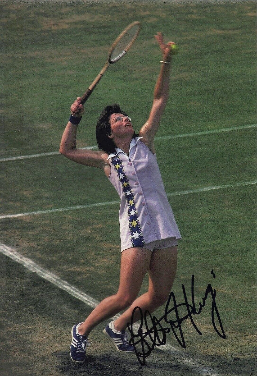 Billie Jean King Signed 12X8 Photo Poster painting Wimbledon Genuine Signature AFTAL COA (F)