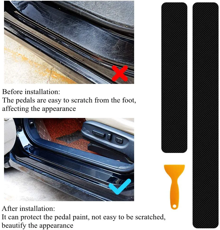 Carbon Fiber Car Threshold Sticker (4PCS)