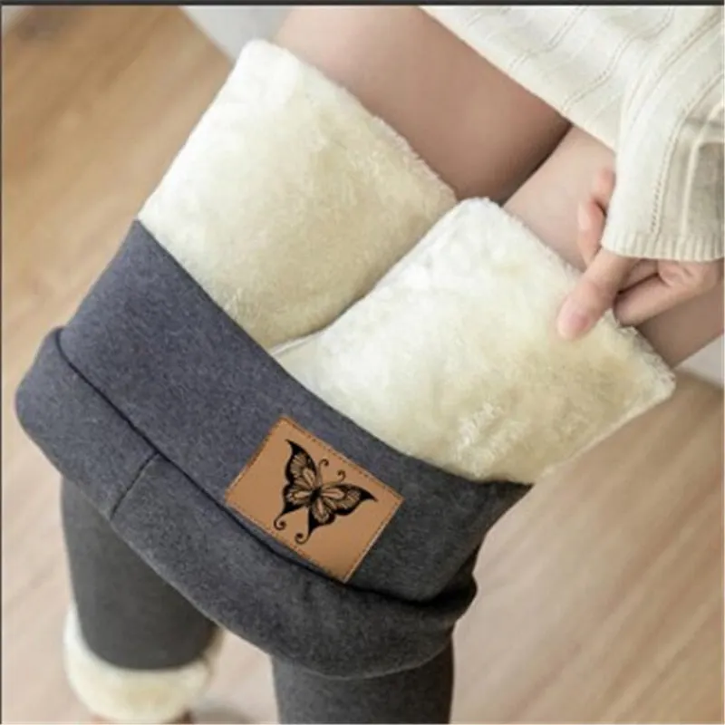 Winter Warm Leggings Women Velvet Hight Waist Solid Color Streetwear Long Pants Stretchy Casual Comfortable Thicken Leggings