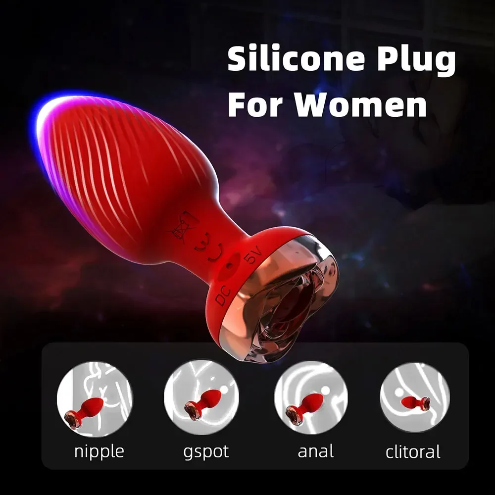 Rose - Anal Plug Remote Control Rose Butt Plug