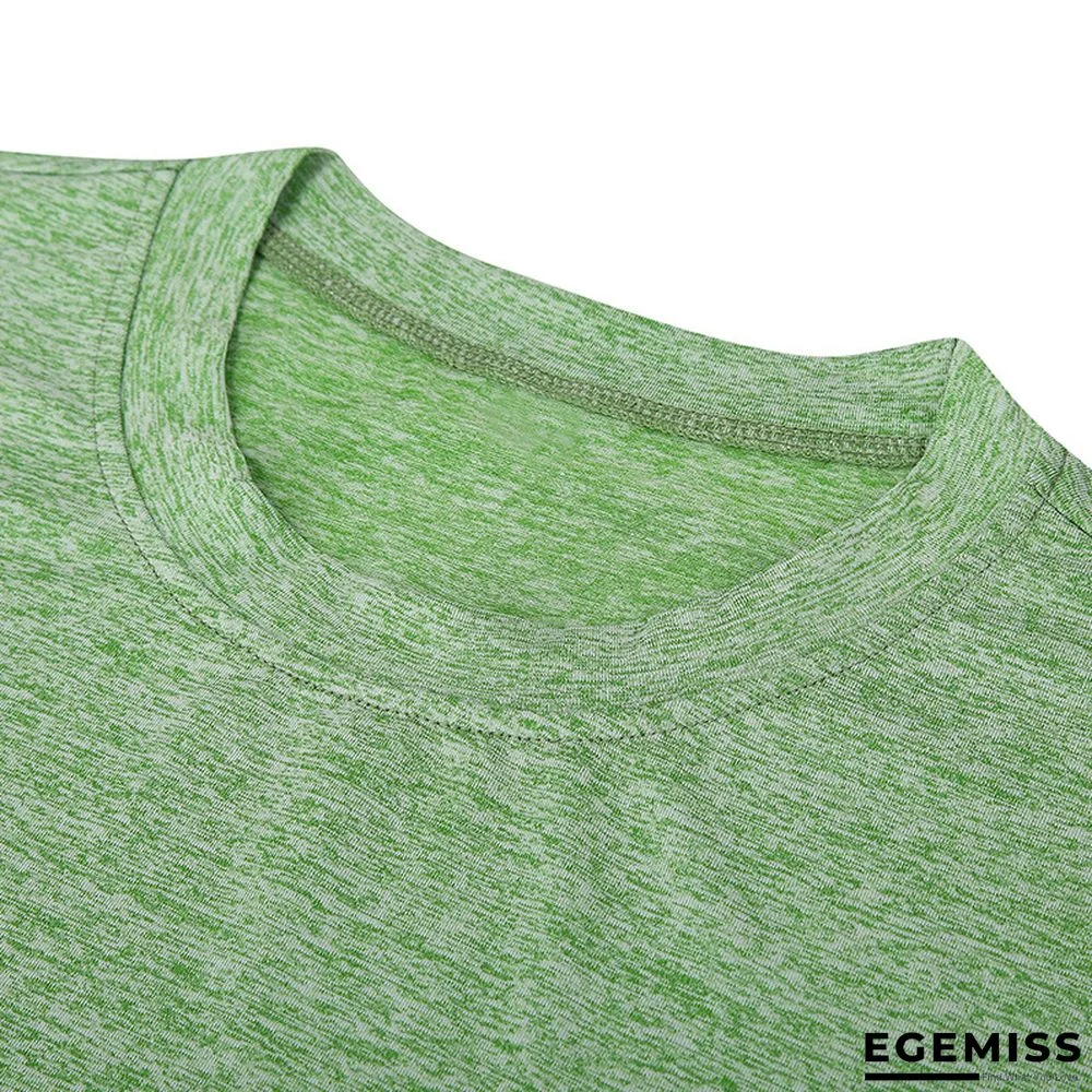 Summer Short-sleeved Men's T-shirt Sport Quick Dry Shirt with Round Neck | EGEMISS