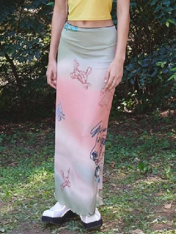 Uveng Ins2024 Summer Women's New Fashion Street Hot Girls Real Shot Gradually Half-Dressed Dress Girl