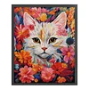 Cat In Flowers-14CT Stamped Cross Stitch 51*63cm/20.08*24.8in(Big Size)