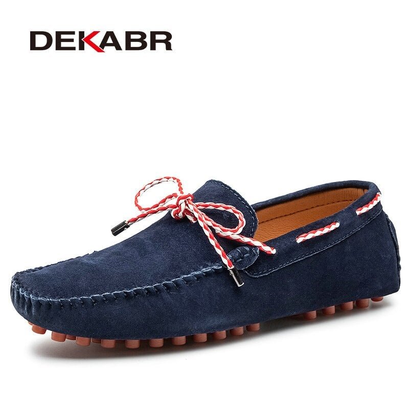 DEKABR Size 38~47 Genuine Leather Loafers Hot Sale Driving Shoes Fashion Casual Shoes Original Design Summer Flats Moccasins Men