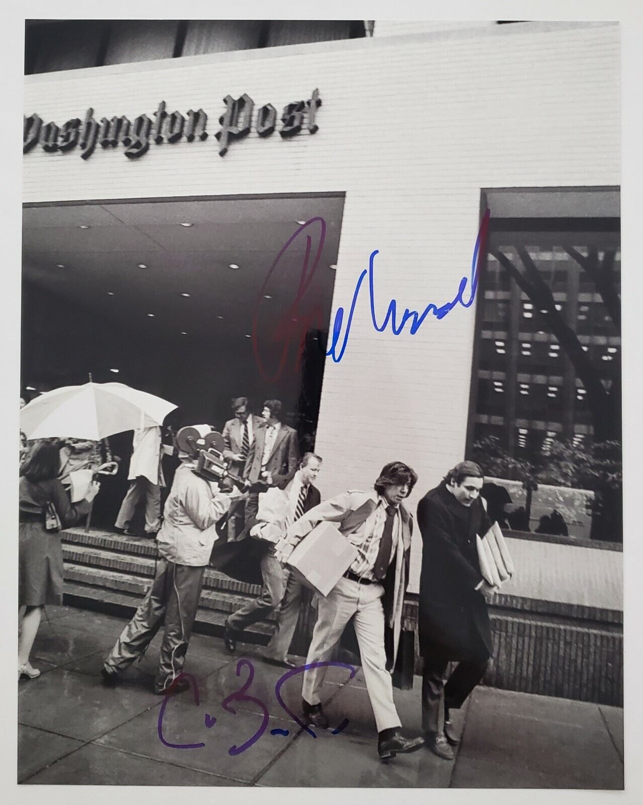 Bob Woodward & Carl Bernstein Signed 11x14 Metallic Photo Poster painting Watergate Authors RAD