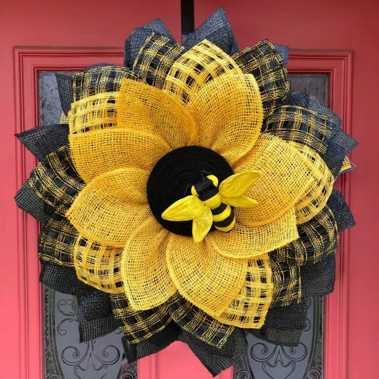 🐝🌻Bee Sunflower Wreath / Easter Bee Day Party Decoration
