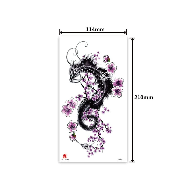 Half-arm waterproof tattoo stickers arm fierce wolf head animal arm lasting cross-border European and American tattoo stickers