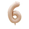 20PCS Retro Cream Caramel Party 0 - 9 Numbers 32" Aluminum Film Balloons Birthday Anniversary Decors