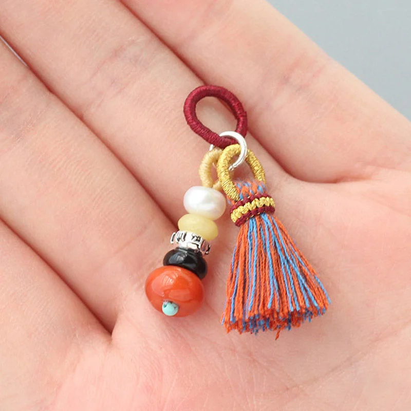 Zen Cairn Cinnabar Blessing Charm Bracelet