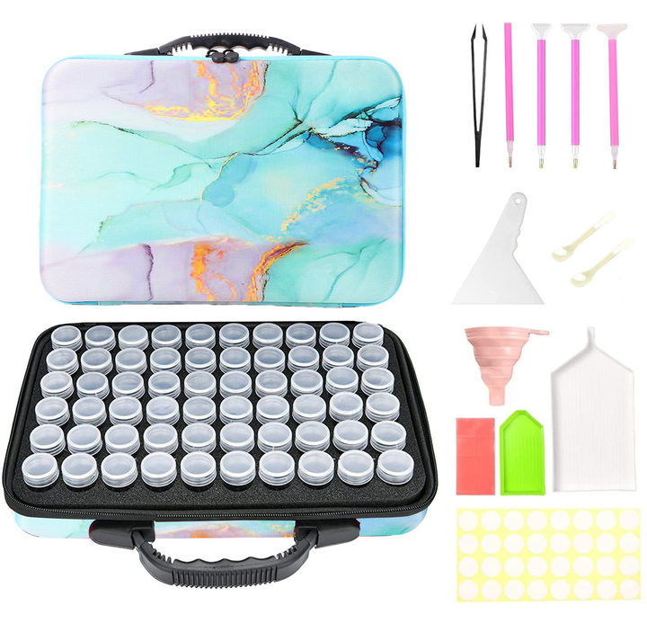 

Green Flow 60 Cells Diamond Painting Accessories Bag Kit, 501 Original