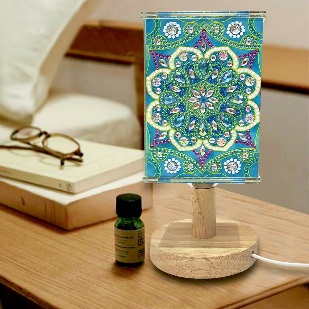 5D DIY Mandala Art Special Shaped Crystal Drawing Kit Bedside Night Light USB Charge