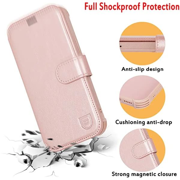 VANAVAGY iPhone SE 2022/iPhone SE 2020 Wallet /iPhone 8/iPhone 7 Wallet Case 4.7 inch