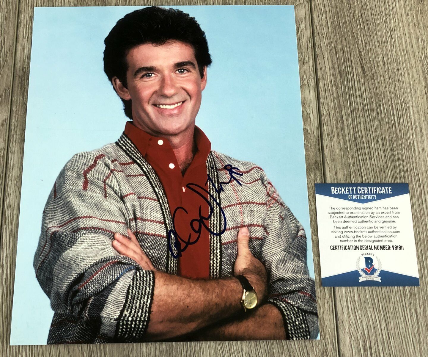 ALAN THICKE SIGNED AUTOGRAPH GROWING PAINS DR. SEAVER 8x10 Photo Poster painting BECKETT BAS COA