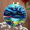 【Limited Stock Sale】Flowers-DIY Embroidery Kit with Pattern Cotton Threads Needles Hoop 30*30cm/11.81*11.81in tapestrymarket