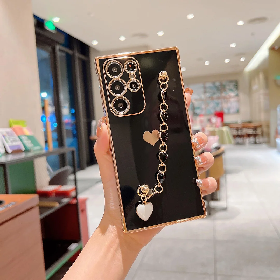 For Samsung Galaxy S22 Series Electroplating Love Ultra Thin Phone Case