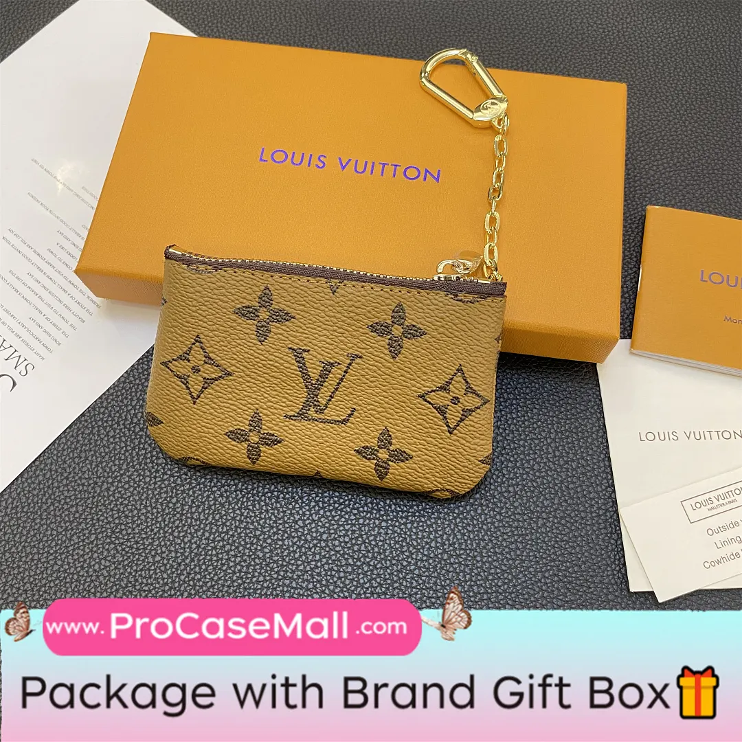 Louis Vuitton Monogram Canvas Leather Coin Purse Checkerboard Wallet