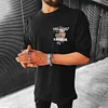 Letter Teddy Bear Print Short Sleeve T-Shirt by Inlyline
