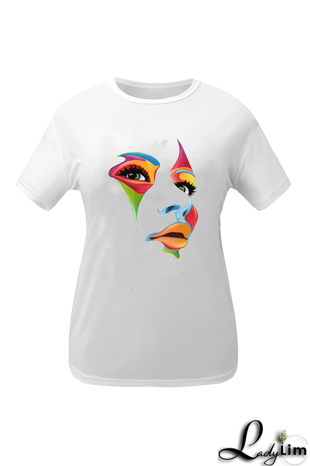 Black Fashion Street Print Patchwork O Neck T-Shirts